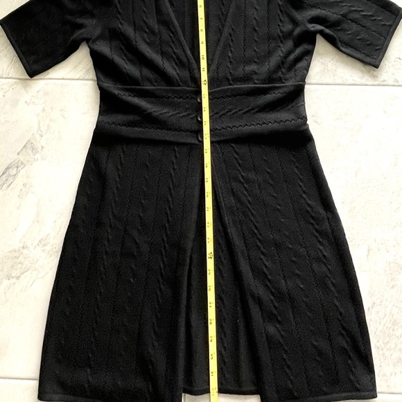 Madison Studio Black V-Neck Long Sweater Button Up Elbow Length Sleeve Sz Med - Picture 16 of 16